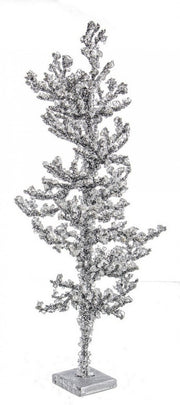 2x Silver Artic Decoration