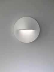 Round Aluminum Cast Wall Sconce with Satin White Diffuser