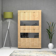 Showcase Living room sideboard with four doors Oak FIESTA 102x45x h162 cm