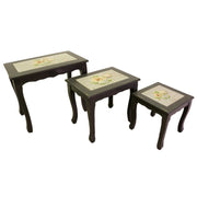 Set of 3 rose tables w-4039 cm63x39h54