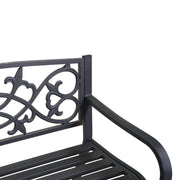 Pavia anthracite metal bench