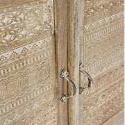 Mayra 4-door 6-drawer cabinet in natural wood