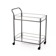 Beverage trolley in black metal 40x72x83h cm