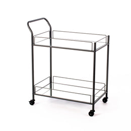 Beverage trolley in black metal 40x72x83h cm