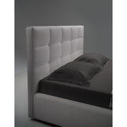 Napoli double bed in gray fabric with container