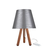 Pino table lamp ASZ1453 wooden tripod and gray lampshade