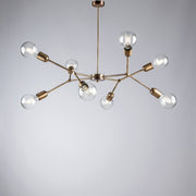 Brushed Bronzed iron chandelier eight lights 79x h66 cm industrial