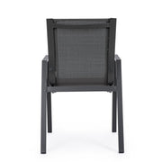 Anthracite Pelagius chair with armrests