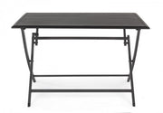 Outdoor table in anthracite aluminum ELIN 110x70x h71 cm