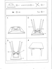 Bristol iron table with red wooden top