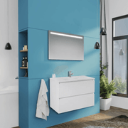 Suspended bathroom cabinet Carezza glossy white 80x46x54 H