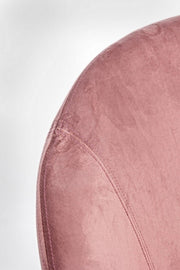 Rocking armchair in Antique Pink velvet ANNIKA 74x77x h74 cm