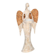 Angel metal candle holder 1p cm18,5x6,5h38