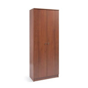 Multipurpose shoe cabinet Antique Walnut wood melamine 2 doors h182x71x38