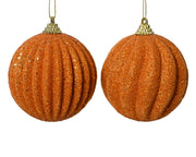 Christmas Foam Ball with Glitter Beads, 2 Assorted Colors, Copper Red, ø 8cm