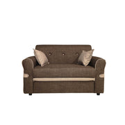 Tokyo 2-seater sofa in brown fabric