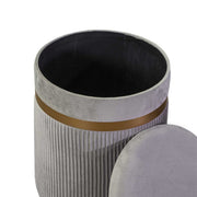 Velvet puff 1-2 light gray cm ø39h49