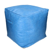 Light blue cellulose pouffe cm40x40h40