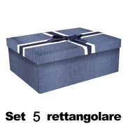 Rectangular blue cardboard box 1-5 cm43x34h24