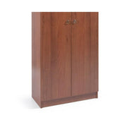 Multipurpose shoe cabinet Antique Walnut wood melamine 2 doors h182x71x38