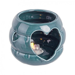 8x Blue Heart Collyn Candle