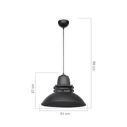 Tibet pendant lamp ASZ0871 black industrial style
