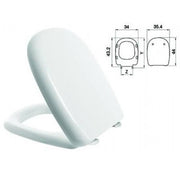 White thermosetting toilet seat 