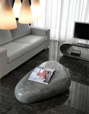 Modern gray stone coffee table 74 x 123 x h 27 cm