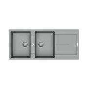 Enigma D200 2 bowl sink and chrome drainer