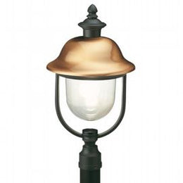 Outdoor Aluminum Lamp Post with Gray Copper Top Cover