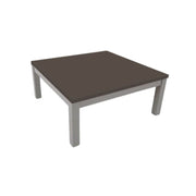 Square coffee table with gray structure and Tratto mud top