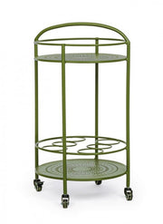 Green steel bottle trolley