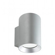 Wall-mounted Aluminum Die-cast Lamp with Transparent Glass Diffusers - 20W - 2620 Lumens - Warm Aluminum Light