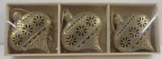 Metal decoration pack of 6 gold cm22x8h2,5