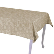 Wild rose beige fabric tablecloth cm140x240
