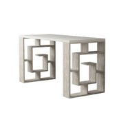 Labirent 140 white desk with vintage white feet