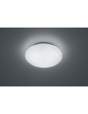 IP44 Dimmable Led Ceiling Lamp Putz White Glitter Ø37 cm Trio Lighting