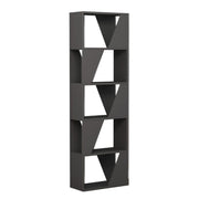 Anthracite bookcase 5 shelves Frame 54xx24xh.168 cm