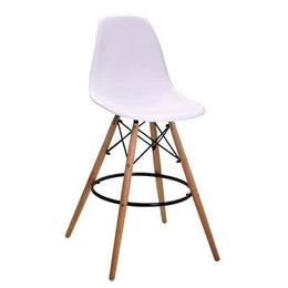 White wood resin bar stool cm54x54h108