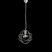 Chandelier deco suspension in iron White Silver light 29x h32 cm