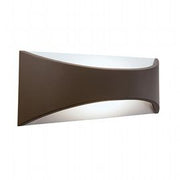 12W Aluminum Die-Cast Wall Sconce with Satin Diffuser - Warm Coffee Light