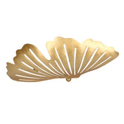 Gold metal candle holder 1p cm25x17h4