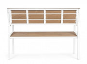 Isak white garden furniture bench