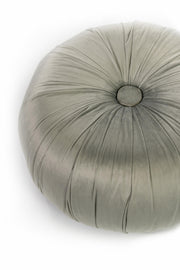 Gray metal velvet design pouf 36 x 36 x h 30 cm
