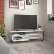 White TV stand with two doors 150x42x45h cm
