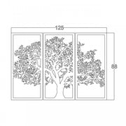 Modern black tree painting wall decoration