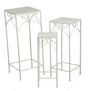 Metal Milena 1-3 Square Column, White, 30x30x73cm