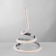 Table lamp in metal and polished chrome aluminum with integrated LED 18x h28 cm