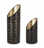 Set of 3 Black Cylindrical Amaltea Candles