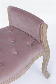 Classic single bench wood velvet Diva 71 x 48 x 60 cm
